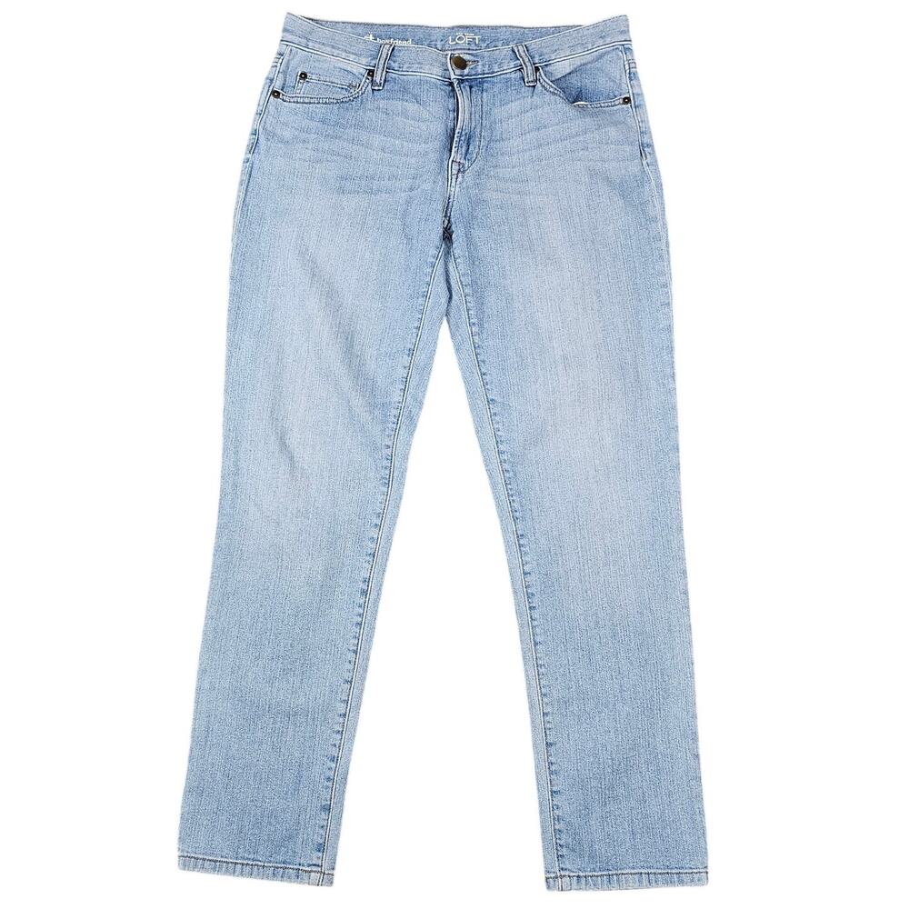 ANN TAYLOR LOFT WOMEN’S BOYFRIEND JEAN – SIZE 4 – LIGHT WASH – 34" W x 29" I